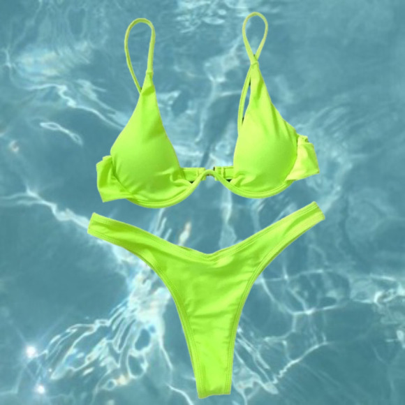 UPLIFT Me Push Up Bikini (green) - Picture 6 of 7
